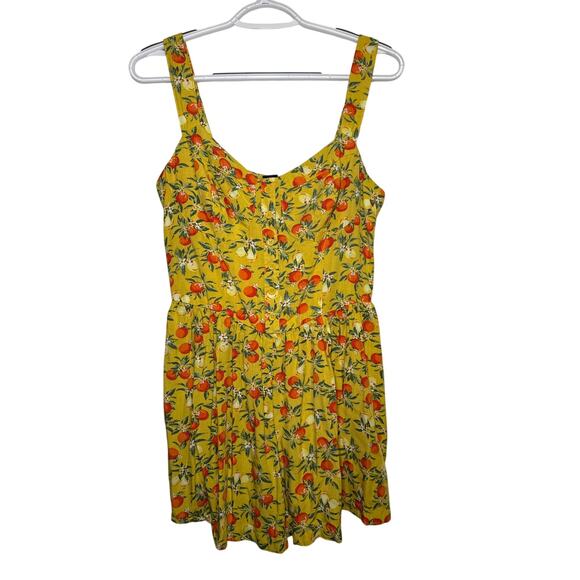 Wild Fable yellow fruit print romper womens medium summer ethereal vacation - Picture 1 of 10